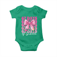 67 Days Of School Girls Coquette Bow Baby Onesie Funny Six Seven Meme 67th Day - Wonder Print Shop
