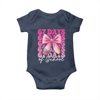 67 Days Of School Girls Coquette Bow Baby Onesie Funny Six Seven Meme 67th Day - Wonder Print Shop