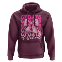 67 Days Of School Girls Coquette Bow Hoodie Funny Six Seven Meme 67th Day - Wonder Print Shop