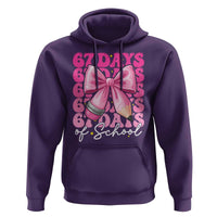 67 Days Of School Girls Coquette Bow Hoodie Funny Six Seven Meme 67th Day - Wonder Print Shop