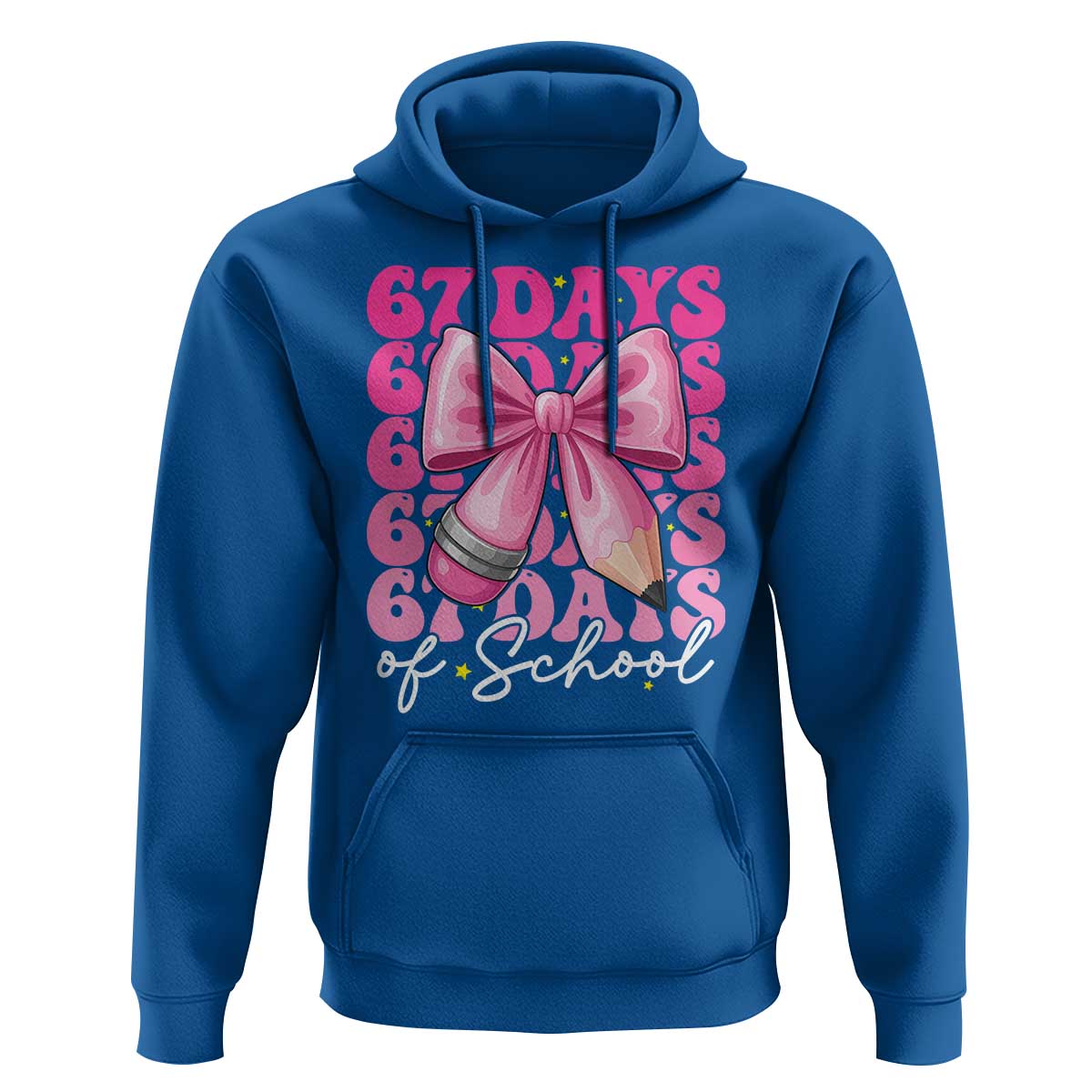 67 Days Of School Girls Coquette Bow Hoodie Funny Six Seven Meme 67th Day - Wonder Print Shop