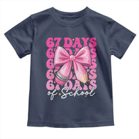 67 Days Of School Girls Coquette Bow Toddler T Shirt Funny Six Seven Meme 67th Day - Wonder Print Shop