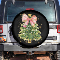 Coquette Bow Christmas Spare Tire Cover Cute Teacher Xmas Tree Pink - Wonder Print Shop