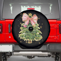Coquette Bow Christmas Spare Tire Cover Cute Teacher Xmas Tree Pink - Wonder Print Shop