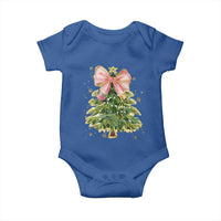 Coquette Bow Christmas Baby Onesie Cute Teacher Xmas Tree Pink - Wonder Print Shop