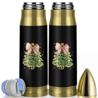Coquette Bow Christmas Bullet Tumbler Cute Teacher Xmas Tree Pink - Wonder Print Shop