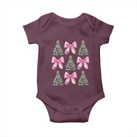 Coquette Bow Christmas Baby Onesie Girly Xmas Tree Teacher Pencil Bow - Wonder Print Shop