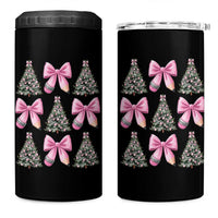 Coquette Bow Christmas 4 in 1 Can Cooler Tumbler Girly Xmas Tree Teacher Pencil Bow - Wonder Print Shop