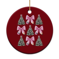 Coquette Bow Christmas Ceramic Ornament Girly Xmas Tree Teacher Pencil Bow - Wonder Print Shop