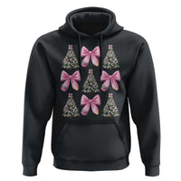 Coquette Bow Christmas Hoodie Girly Xmas Tree Teacher Pencil Bow - Wonder Print Shop