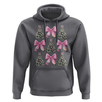 Coquette Bow Christmas Hoodie Girly Xmas Tree Teacher Pencil Bow - Wonder Print Shop