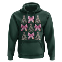 Coquette Bow Christmas Hoodie Girly Xmas Tree Teacher Pencil Bow - Wonder Print Shop