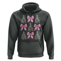 Coquette Bow Christmas Hoodie Girly Xmas Tree Teacher Pencil Bow - Wonder Print Shop