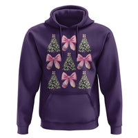 Coquette Bow Christmas Hoodie Girly Xmas Tree Teacher Pencil Bow - Wonder Print Shop