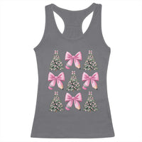 Coquette Bow Christmas Racerback Tank Top Girly Xmas Tree Teacher Pencil Bow - Wonder Print Shop