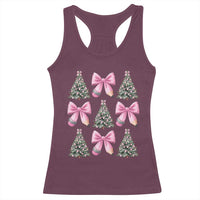 Coquette Bow Christmas Racerback Tank Top Girly Xmas Tree Teacher Pencil Bow - Wonder Print Shop