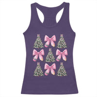 Coquette Bow Christmas Racerback Tank Top Girly Xmas Tree Teacher Pencil Bow - Wonder Print Shop