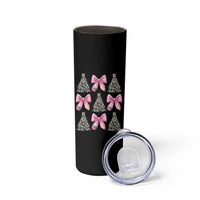Coquette Bow Christmas Skinny Tumbler Girly Xmas Tree Teacher Pencil Bow - Wonder Print Shop