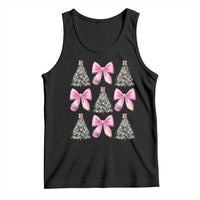 Coquette Bow Christmas Tank Top Girly Xmas Tree Teacher Pencil Bow - Wonder Print Shop