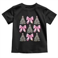 Coquette Bow Christmas Toddler T Shirt Girly Xmas Tree Teacher Pencil Bow - Wonder Print Shop