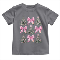Coquette Bow Christmas Toddler T Shirt Girly Xmas Tree Teacher Pencil Bow - Wonder Print Shop