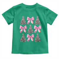 Coquette Bow Christmas Toddler T Shirt Girly Xmas Tree Teacher Pencil Bow - Wonder Print Shop
