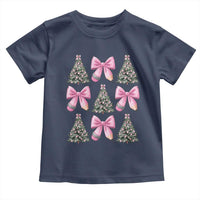 Coquette Bow Christmas Toddler T Shirt Girly Xmas Tree Teacher Pencil Bow - Wonder Print Shop