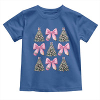 Coquette Bow Christmas Toddler T Shirt Girly Xmas Tree Teacher Pencil Bow - Wonder Print Shop
