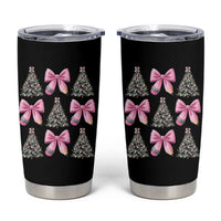Coquette Bow Christmas Tumbler Cup Girly Xmas Tree Teacher Pencil Bow - Wonder Print Shop