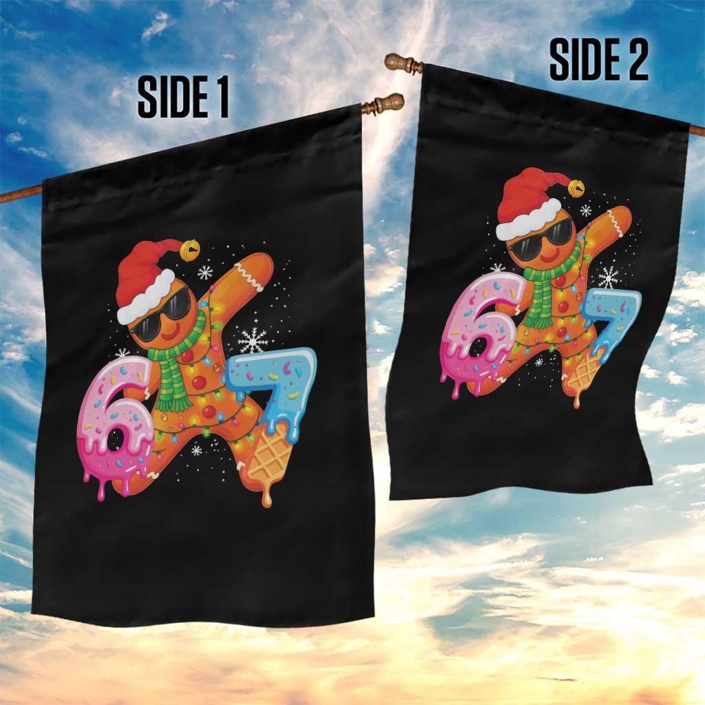 Funny 67 Meme Gingerbread Christmas Garden Flag Six Seven Ice Cream Drip Boys - Wonder Print Shop