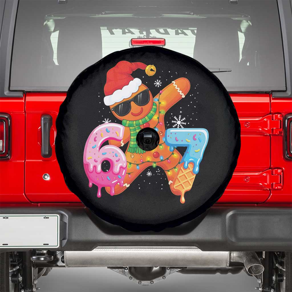 Funny 67 Meme Gingerbread Christmas Spare Tire Cover Six Seven Ice Cream Drip Boys - Wonder Print Shop