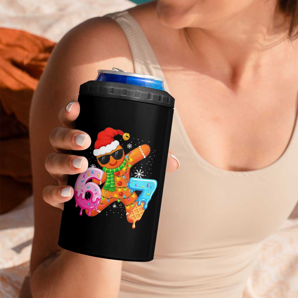 Funny 67 Meme Gingerbread Christmas 4 in 1 Can Cooler Tumbler Six Seven Ice Cream Drip Boys - Wonder Print Shop