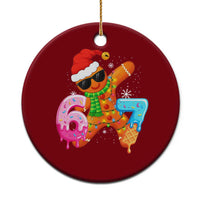Funny 67 Meme Gingerbread Christmas Ceramic Ornament Six Seven Ice Cream Drip Boys - Wonder Print Shop