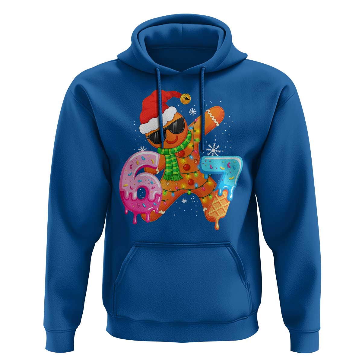 Funny 67 Meme Gingerbread Christmas Hoodie Six Seven Ice Cream Drip Boys - Wonder Print Shop