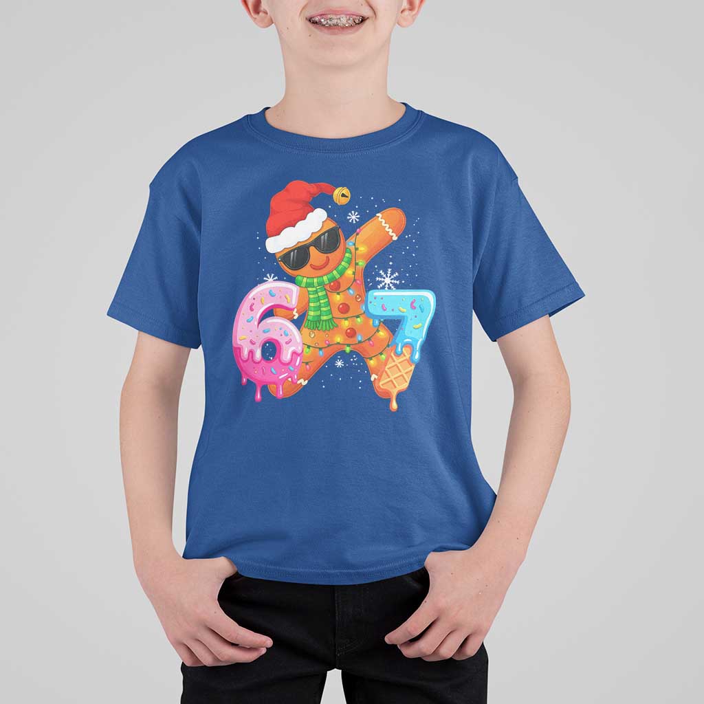 Funny 67 Meme Gingerbread Christmas T Shirt For Kid Six Seven Ice Cream Drip Boys - Wonder Print Shop