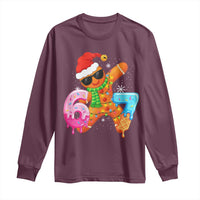 Funny 67 Meme Gingerbread Christmas Long Sleeve Shirt Six Seven Ice Cream Drip Boys - Wonder Print Shop