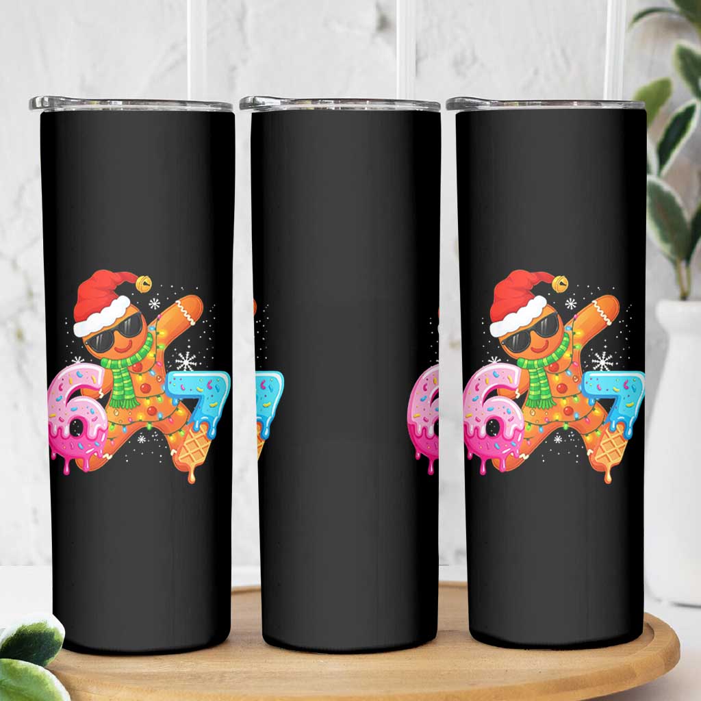 Funny 67 Meme Gingerbread Christmas Skinny Tumbler Six Seven Ice Cream Drip Boys - Wonder Print Shop