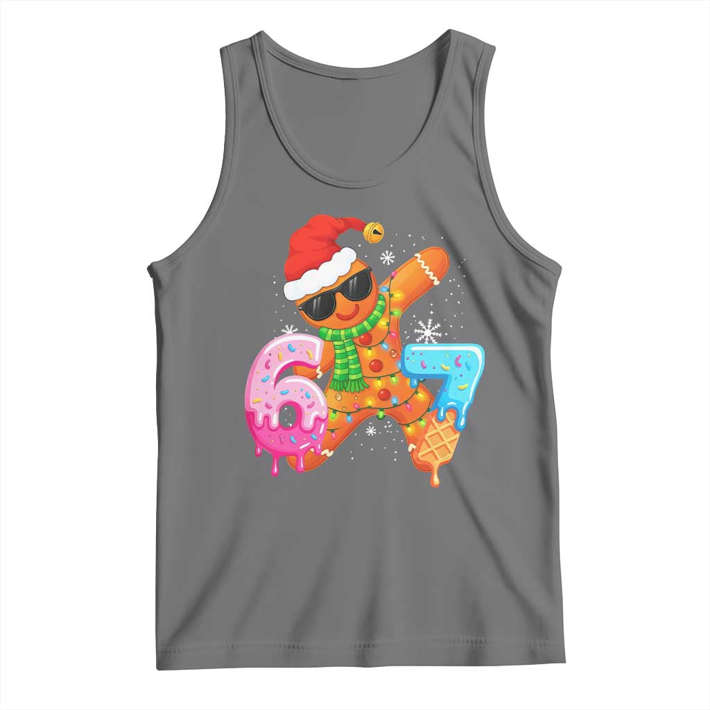 Funny 67 Meme Gingerbread Christmas Tank Top Six Seven Ice Cream Drip Boys - Wonder Print Shop