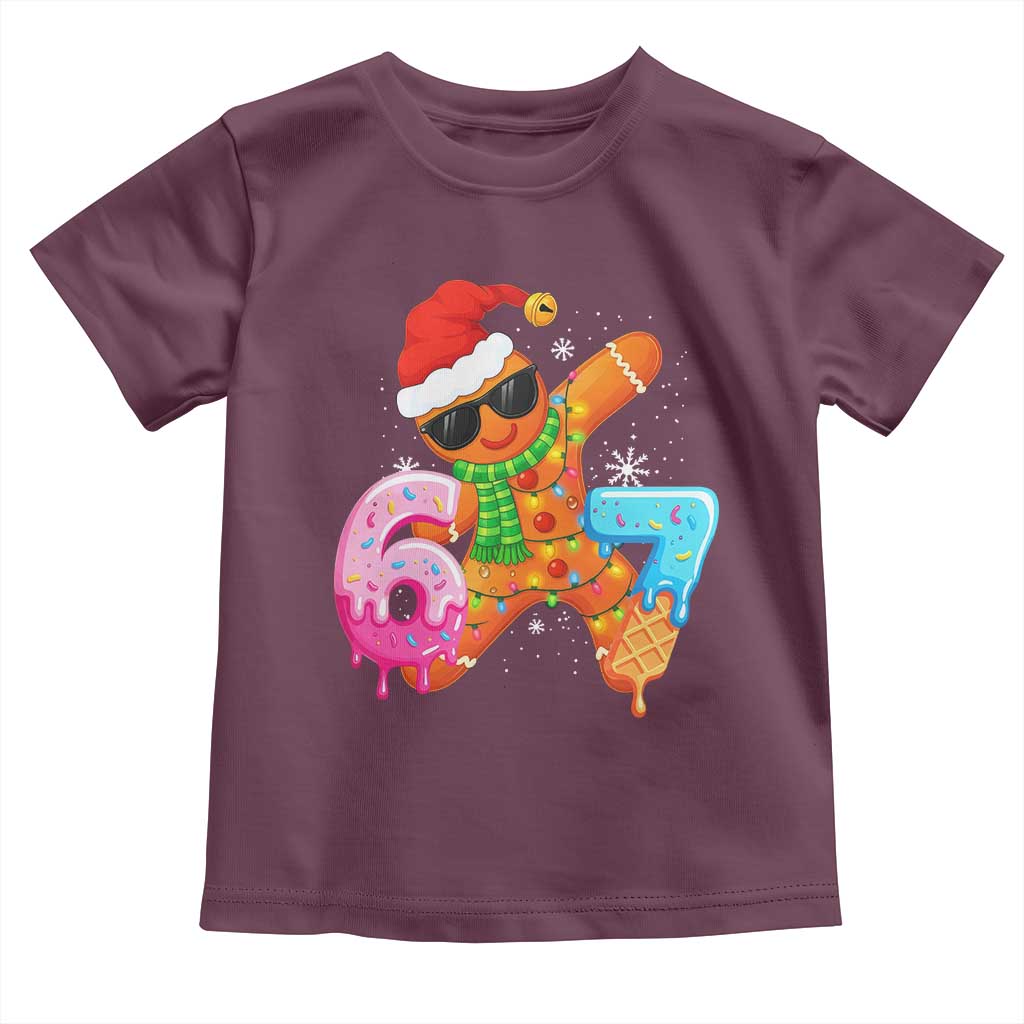 Funny 67 Meme Gingerbread Christmas Toddler T Shirt Six Seven Ice Cream Drip Boys - Wonder Print Shop