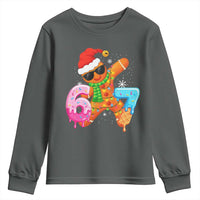 Funny 67 Meme Gingerbread Christmas Youth Sweatshirt Six Seven Ice Cream Drip Boys - Wonder Print Shop