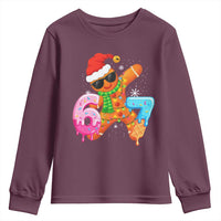 Funny 67 Meme Gingerbread Christmas Youth Sweatshirt Six Seven Ice Cream Drip Boys - Wonder Print Shop