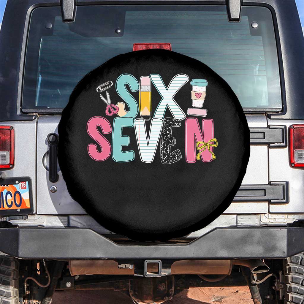 Funny Teacher Six Seven Spare Tire Cover 6 7 Meme - Wonder Print Shop