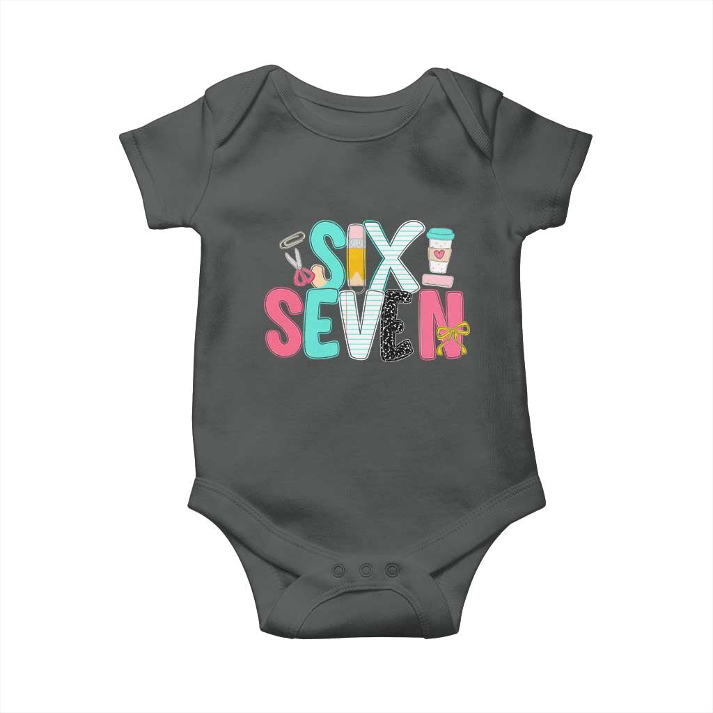 Funny Teacher Six Seven Baby Onesie 6 7 Meme - Wonder Print Shop
