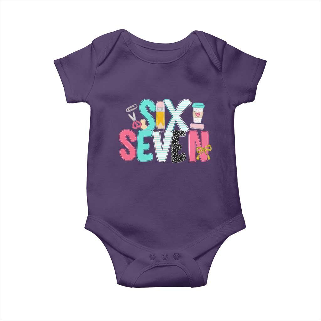 Funny Teacher Six Seven Baby Onesie 6 7 Meme - Wonder Print Shop