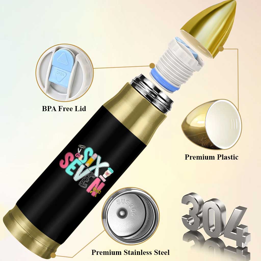 Funny Teacher Six Seven Bullet Tumbler 6 7 Meme - Wonder Print Shop