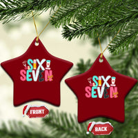 Funny Teacher Six Seven Ceramic Ornament 6 7 Meme - Wonder Print Shop