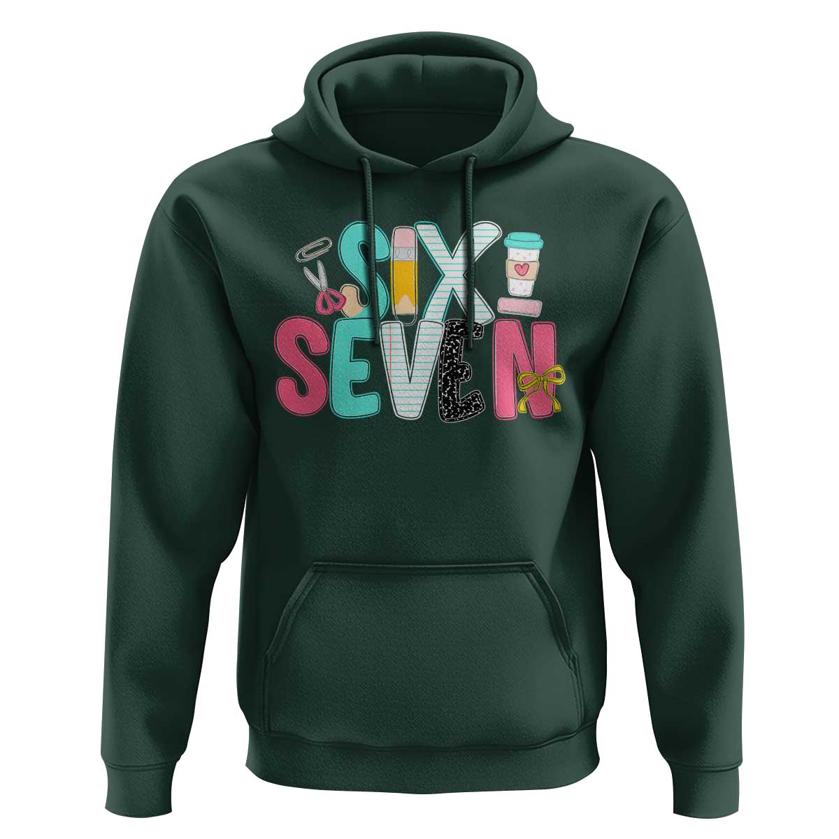Funny Teacher Six Seven Hoodie 6 7 Meme - Wonder Print Shop