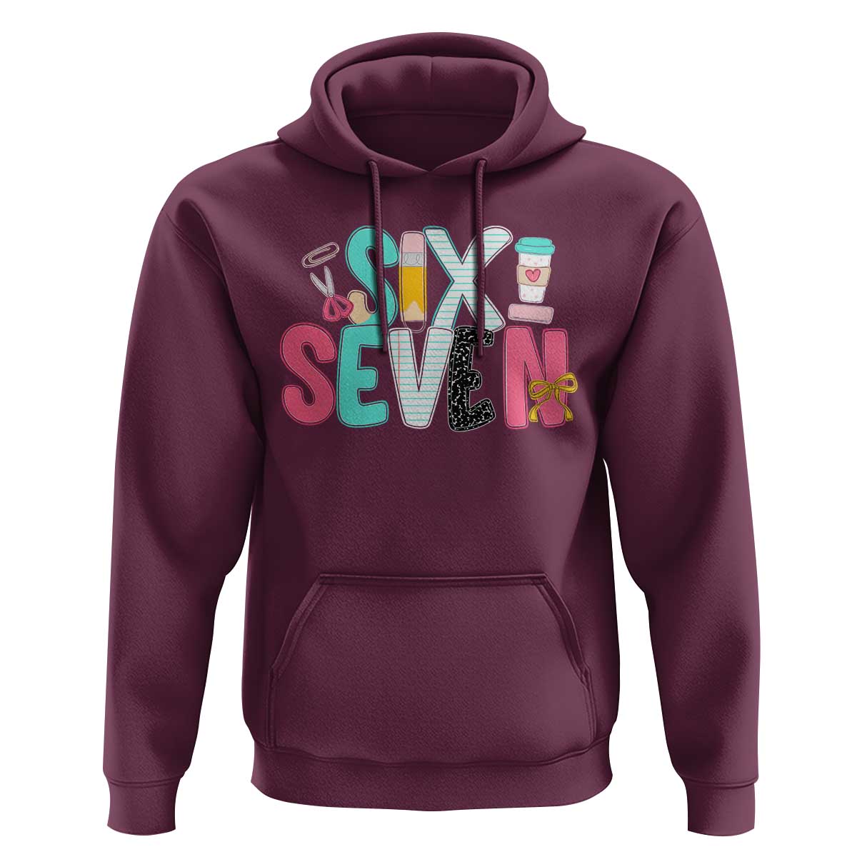 Funny Teacher Six Seven Hoodie 6 7 Meme - Wonder Print Shop