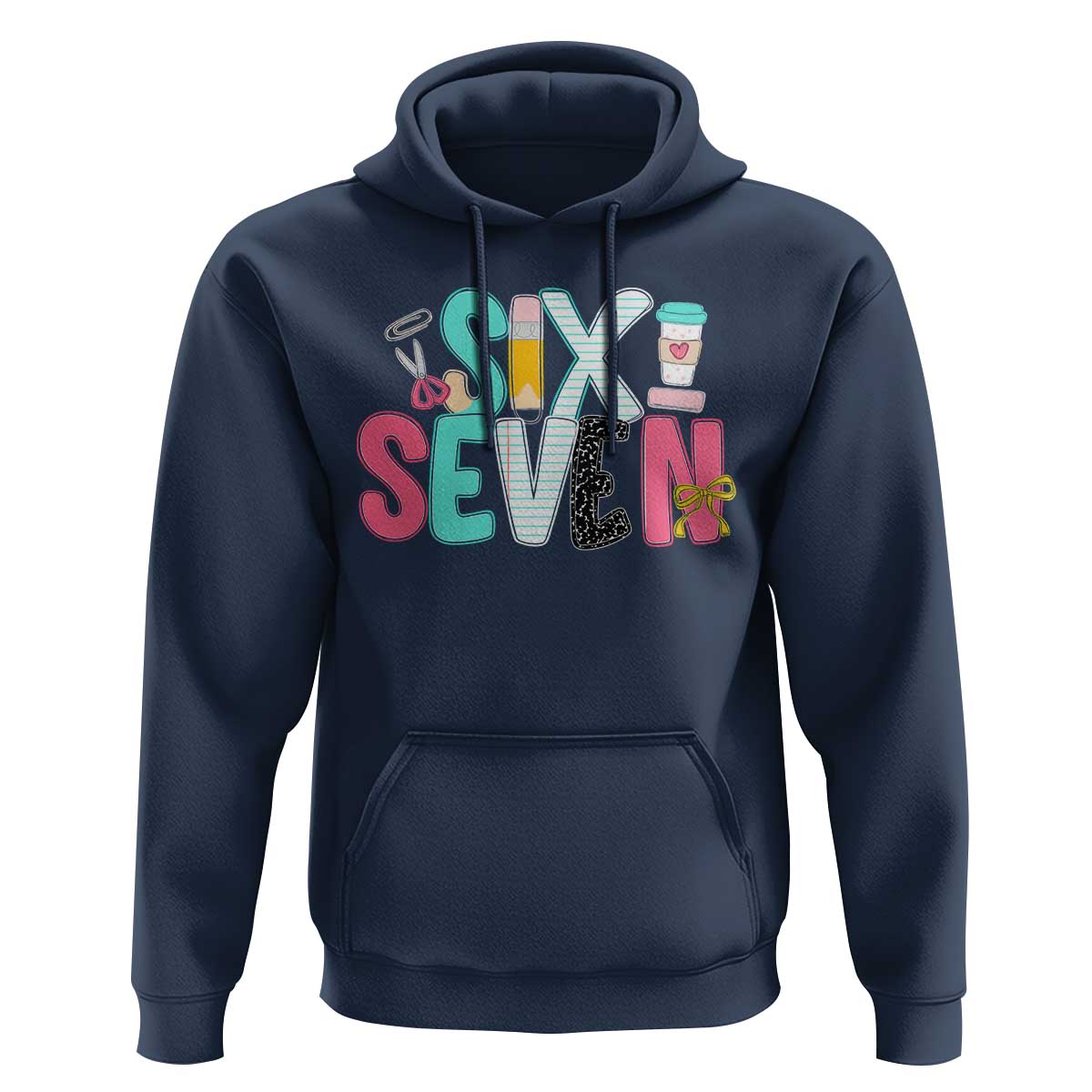 Funny Teacher Six Seven Hoodie 6 7 Meme - Wonder Print Shop