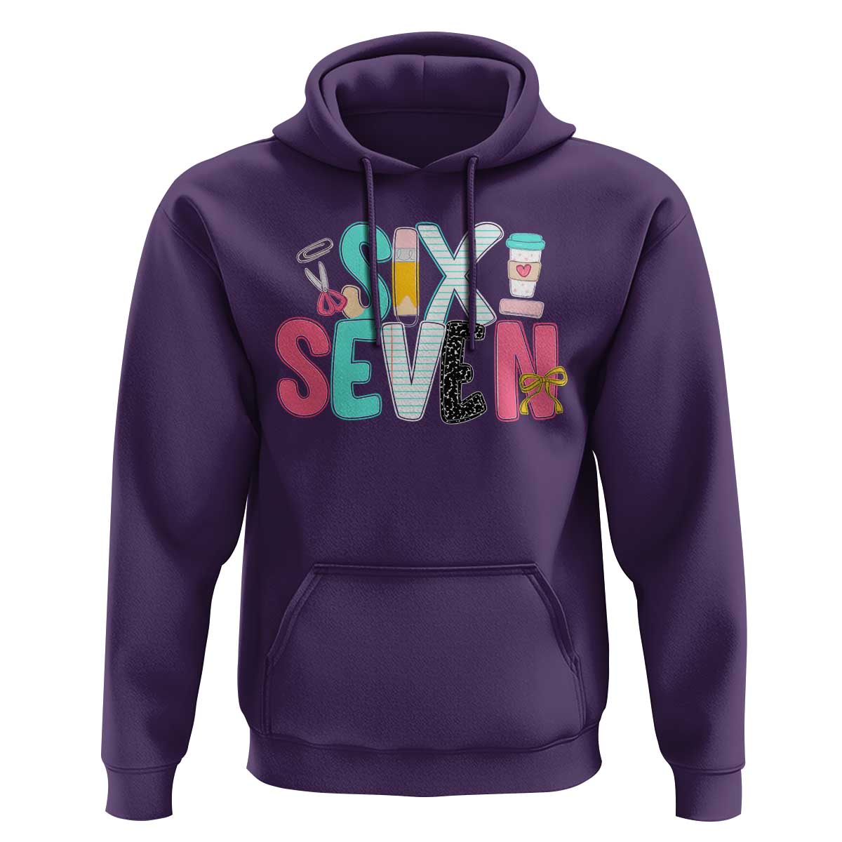 Funny Teacher Six Seven Hoodie 6 7 Meme - Wonder Print Shop